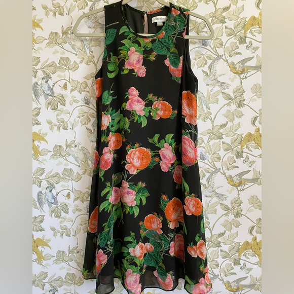 Calvin Klein Dresses & Skirts - Calvin Kline chiffon rose dress SZ. 4